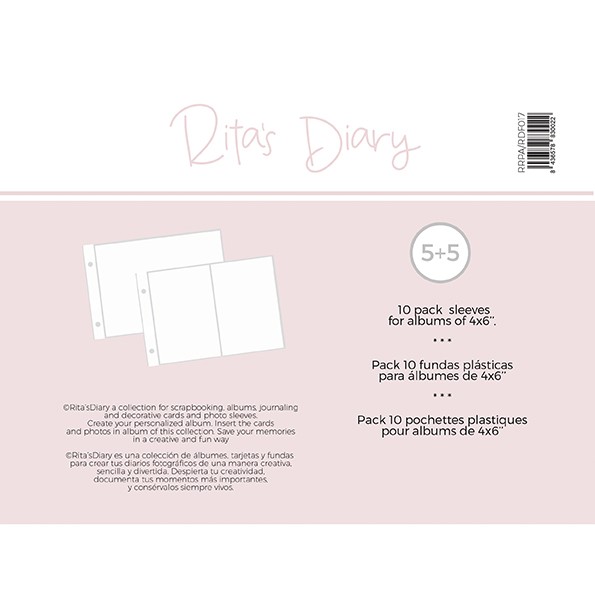 Pack 10 fundas 4x6" MIX para Rita's Diary