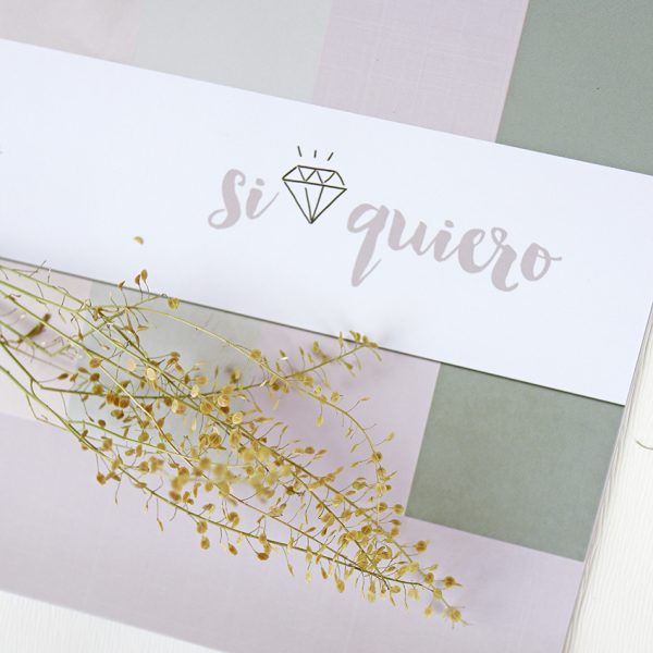 Kit de papeles sólidos de Sí quiero, para proyectos de boda. Diseño de Alúa Cid