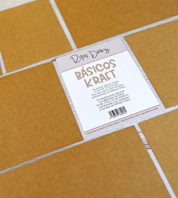 Set de tarjetas básicas de papel Kraft de la colección Básicos de Alúa Cid