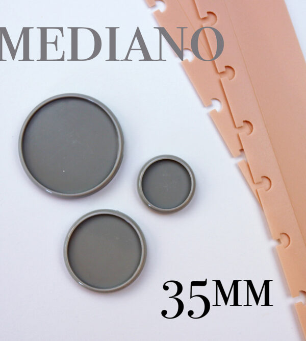 Disco mediano de 35 mm gris topo para encuadernación con disco