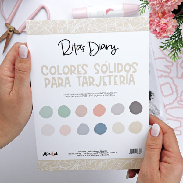 Bloc texturizados sólidos, para scrapbooking y tarjetería