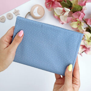 Tela Lunares azul de Ohana Creativa