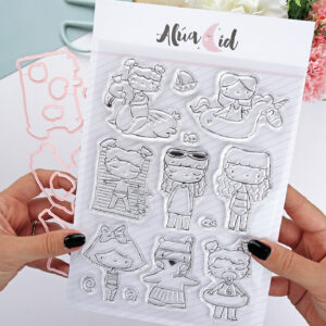 Set de sellos+ troquel Ohana en la playa