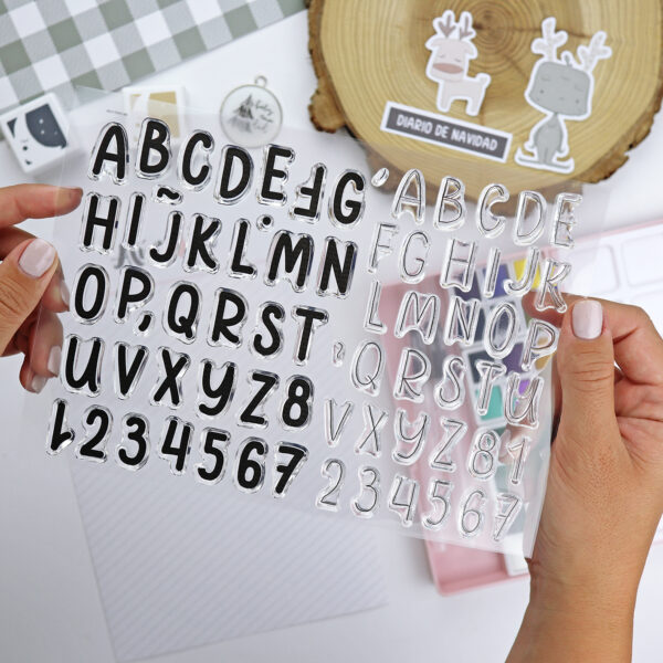 Set de sellos ABC Poe. Para scrapbooking y manualidades