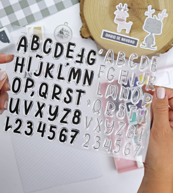 Set de sellos ABC Poe. Para scrapbooking y manualidades